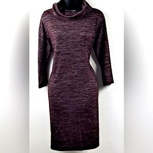 GAP Burgundy Heather Cowl Neck Dress , Large